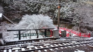 2014初雪・極楽橋駅
